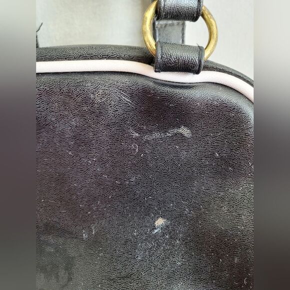 Vintage 90s Playboy Black White Gold Mini Tote Bag 9 x 7 - Picture 6 of 16